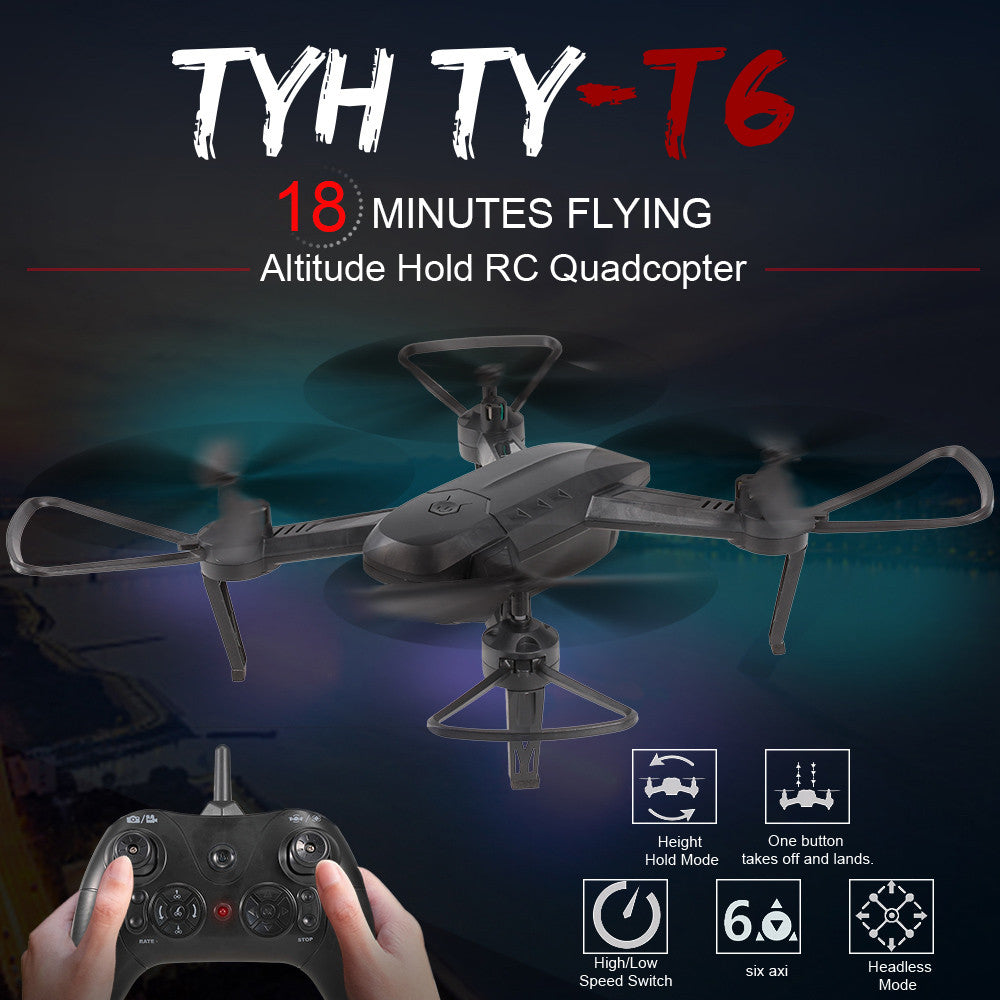 TYH TY-T6 Wifi FPV 2.0MP Wide Angle Camera RC Drone Quadcopter RTF - Dronybee