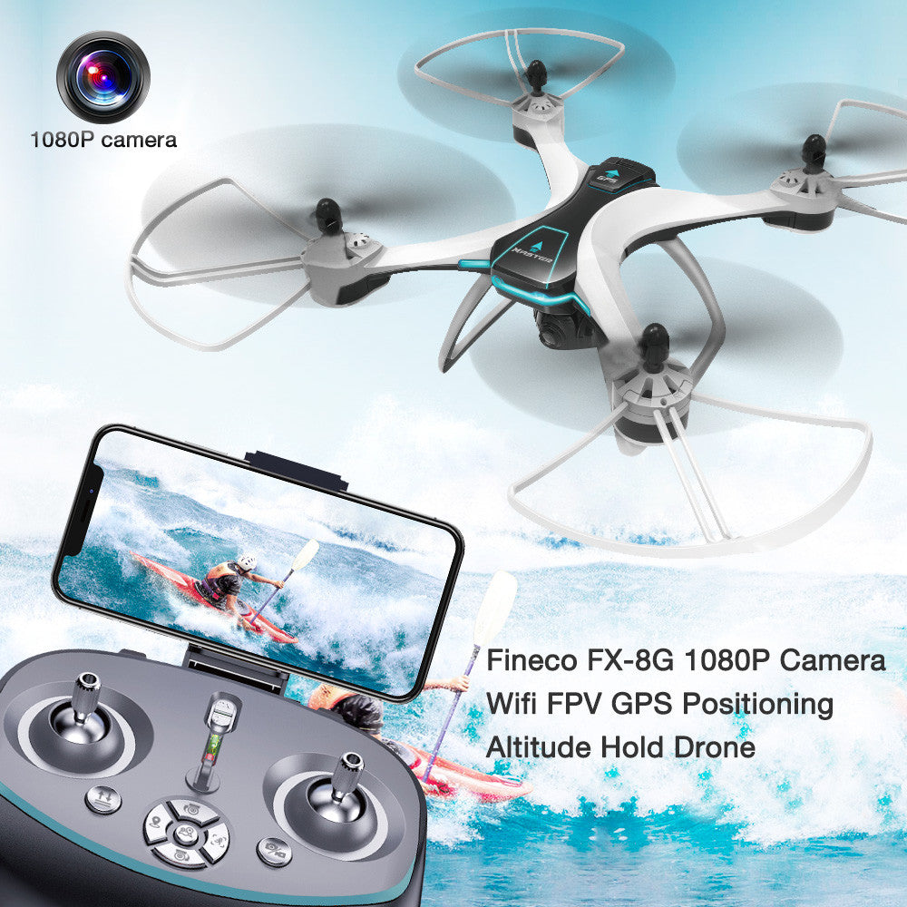 Fineco FX-8G 1080P Camera Wifi FPV GPS Positioning Altitude Hold Drone RC Quadcopter - Dronybee