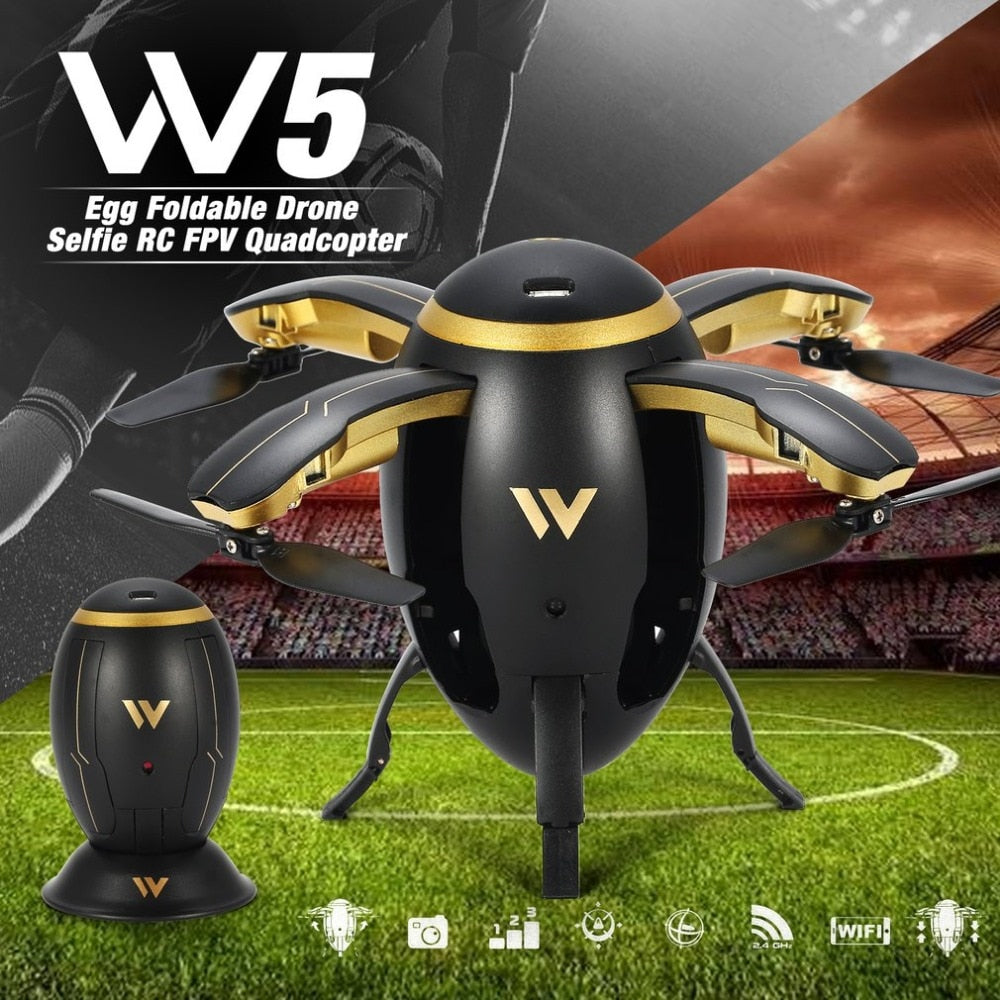 W5 Egg 2.4GHz Wifi Camera FPV Drone Foldable Selfie Mini RC Quadcopter with Altitude Hold Headless G-sensor Kids Gift - Dronybee