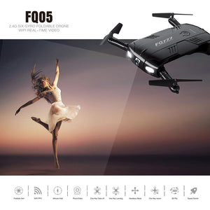 FQ777 FQ05 2.4G 4CH 2.0MP HD Camera WiFi FPV RC Foldable Quadcopter Selfie Drone RTF - Dronybee