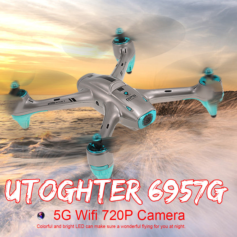 Utoghter 6957G 2.4G GPS 5G Wifi 720P Wide Angle Camera Drone Wifi FPV Altitude Hold RC Quadcopter - Dronybee