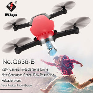 Wltoys Q636-B 720P Wifi FPV Camera Foldable Selfie Drone G-Sensor Optical Flow Positioning Altitude Hold Drone Kids RC Toy - Dronybee